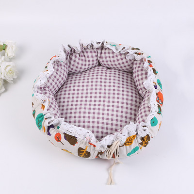 Pat pentru pisici de dovleac cu dublă utilizare, model de cai din desene animate, coș de dormit pentru animale de companie, pernă rotundă moale, covorașe reglabile pentru câini pentru pisici, canisa cuib pentru pisici