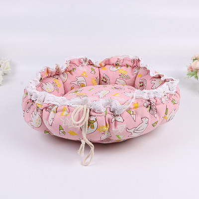 Pat pentru pisici de dovleac cu dublă utilizare, model de cai din desene animate, coș de dormit pentru animale de companie, pernă rotundă moale, covorașe reglabile pentru câini pentru pisici, canisa cuib pentru pisici