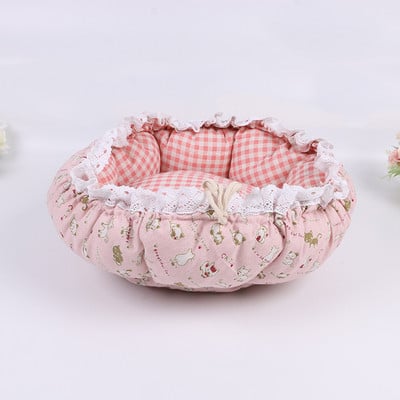 Pat pentru pisici de dovleac cu dublă utilizare, model de cai din desene animate, coș de dormit pentru animale de companie, pernă rotundă moale, covorașe reglabile pentru câini pentru pisici, canisa cuib pentru pisici