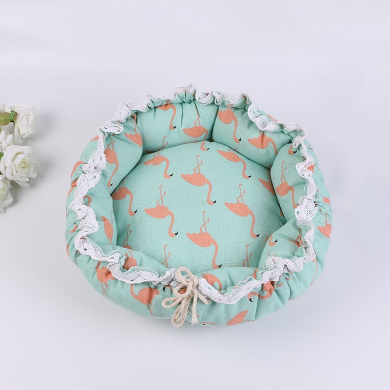 Pat pentru pisici de dovleac cu dublă utilizare, model de cai din desene animate, coș de dormit pentru animale de companie, pernă rotundă moale, covorașe reglabile pentru câini pentru pisici, canisa cuib pentru pisici