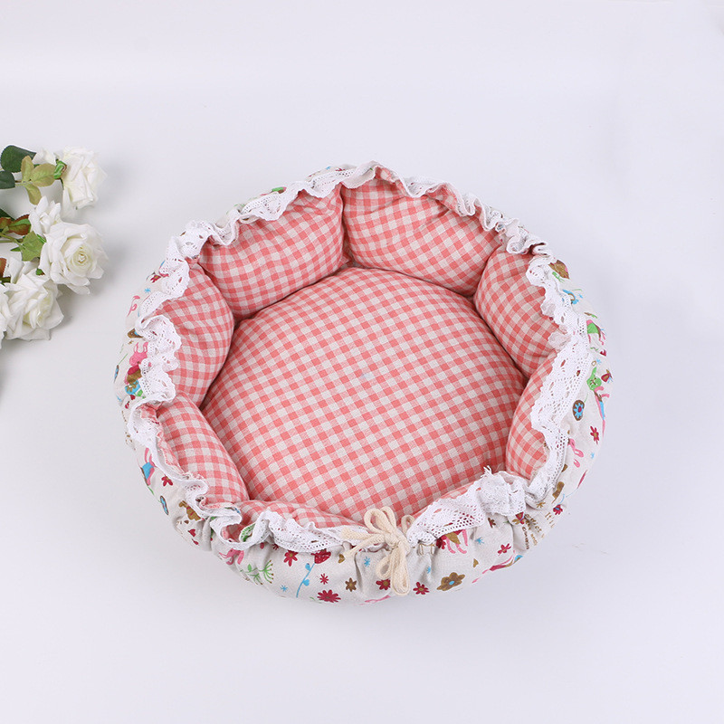 Pat pentru pisici de dovleac cu dublă utilizare, model de cai din desene animate, coș de dormit pentru animale de companie, pernă rotundă moale, covorașe reglabile pentru câini pentru pisici, canisa cuib pentru pisici