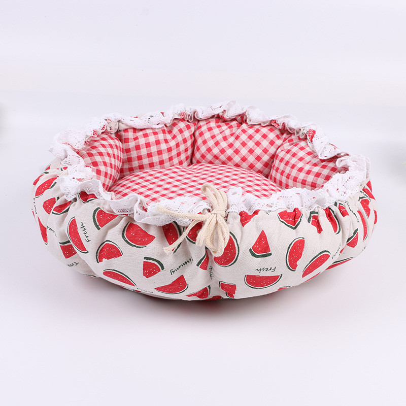 Pat pentru pisici de dovleac cu dublă utilizare, model de cai din desene animate, coș de dormit pentru animale de companie, pernă rotundă moale, covorașe reglabile pentru câini pentru pisici, canisa cuib pentru pisici