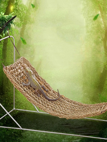 Reptile Lizard Hammock Hamster Reptile Grass Mat Pet κρεβάτι Κρεβάτι για κατοικίδια Φύκια αιώρα Swing Pet Ερπετό παιχνίδι κρεμαστό στρώμα κρεβατιού Κρεμαστοί καναπέδες
