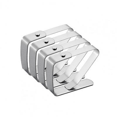 4 vnt staltiesės laikikliai Patogūs universalūs nerūdijančio plieno buities reikmenys Tvirtinimo segtukai Staltiesės segtukai