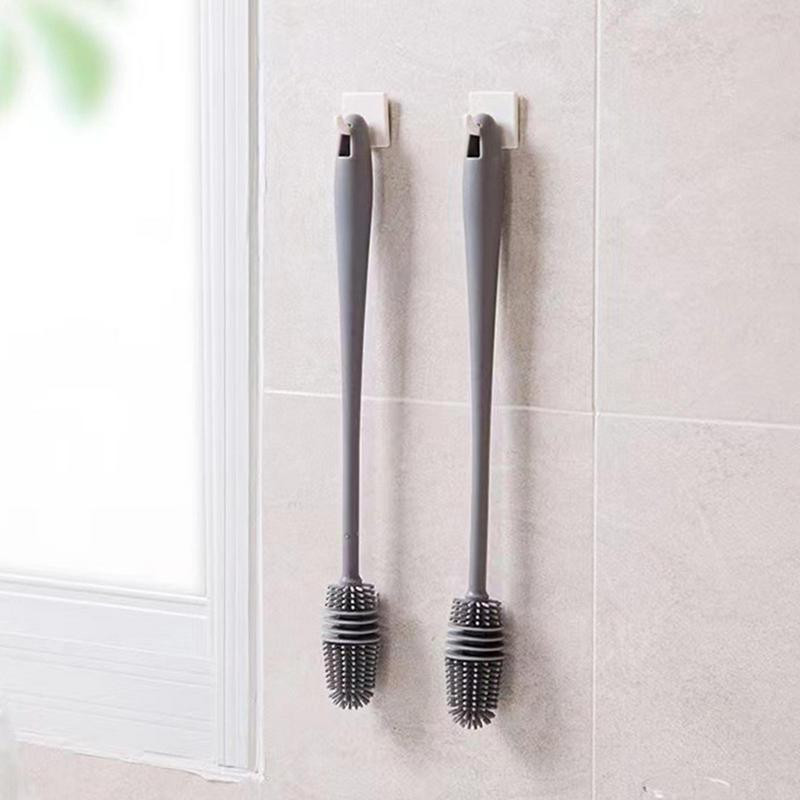 Perie de curățare a sticlei, din silicon, cu mâner lung, perie mică, mașină de spart pereți, curățenie specială cupe artefact, perie, sticla