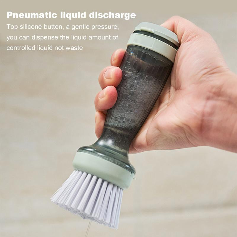 Perie de vase cu dozator de săpun Perie de spălat vase de bucătărie cu cap de perie înlocuibil Distribuitor de săpun Perie de spălat vase pt.