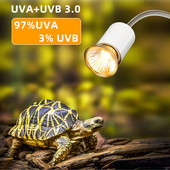 25/50/75W UVA+UVB 3.0 roplių lempa Vėžlys šildymo lempa Mini Pet Heat lemputė Varliagyviai Driežai Temperatūros valdiklis UV šviesa
