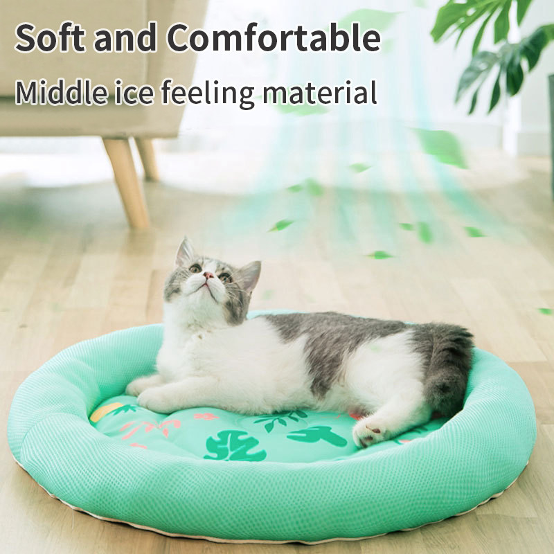 Κρεβάτι ύπνου γάτας στρογγυλό σε σχήμα καλοκαιρινό δροσερό κρεβάτι Φορητό μαλακό ανθεκτικό κατοικίδιο ζώο Χαλάκι ψύξης για κατοικίδια Hamaca Para Perro