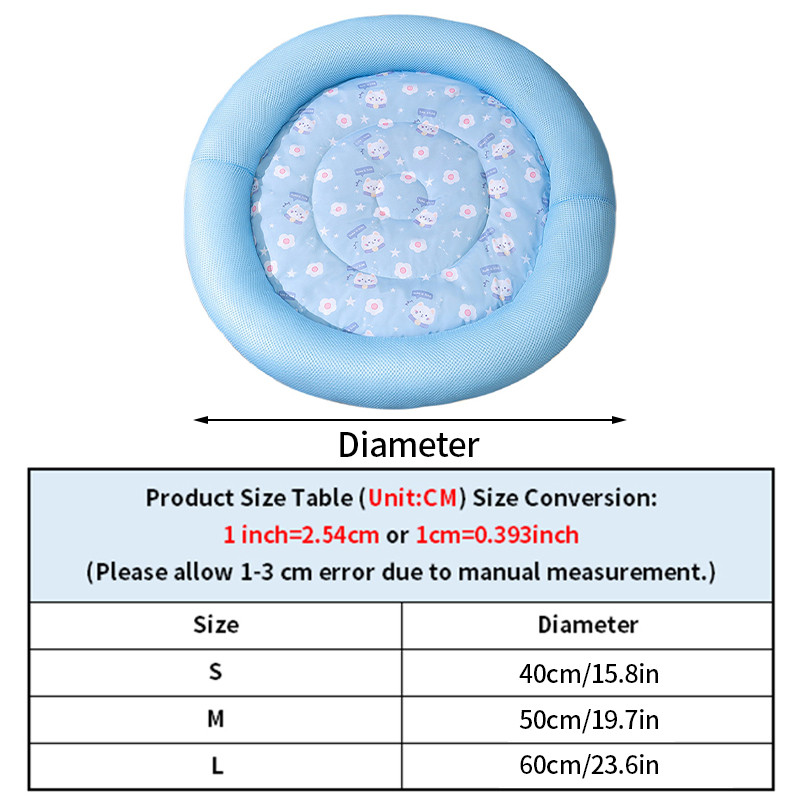Κρεβάτι ύπνου γάτας στρογγυλό σε σχήμα καλοκαιρινό δροσερό κρεβάτι Φορητό μαλακό ανθεκτικό κατοικίδιο ζώο Χαλάκι ψύξης για κατοικίδια Hamaca Para Perro