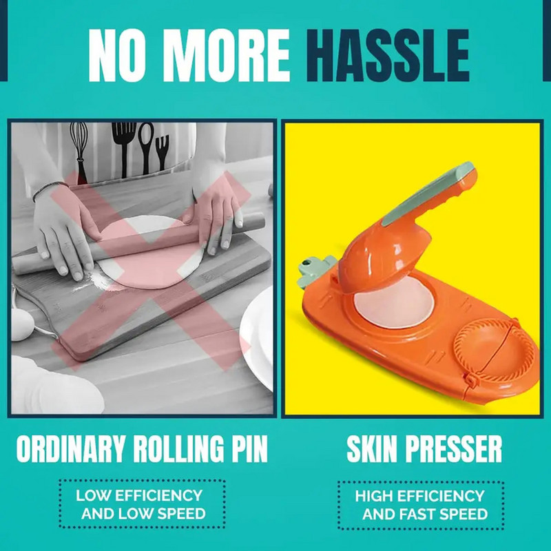 Aparat za okruglice 2 u 1, učinkoviti set kalupa za knedle Ručni omotač okruglica Izrada kalupa za tijesto Prešanje kalupa DIY kuhinjski alati