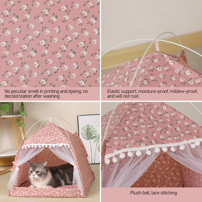 Väikesed pesakoerad kasside voodid tarvikute jaoks Tooted telk kassile Chihuahua rahustav hubane voodi Lemmikloomad Mugav telk Võrkkiik Lemmikloom maja jaoks