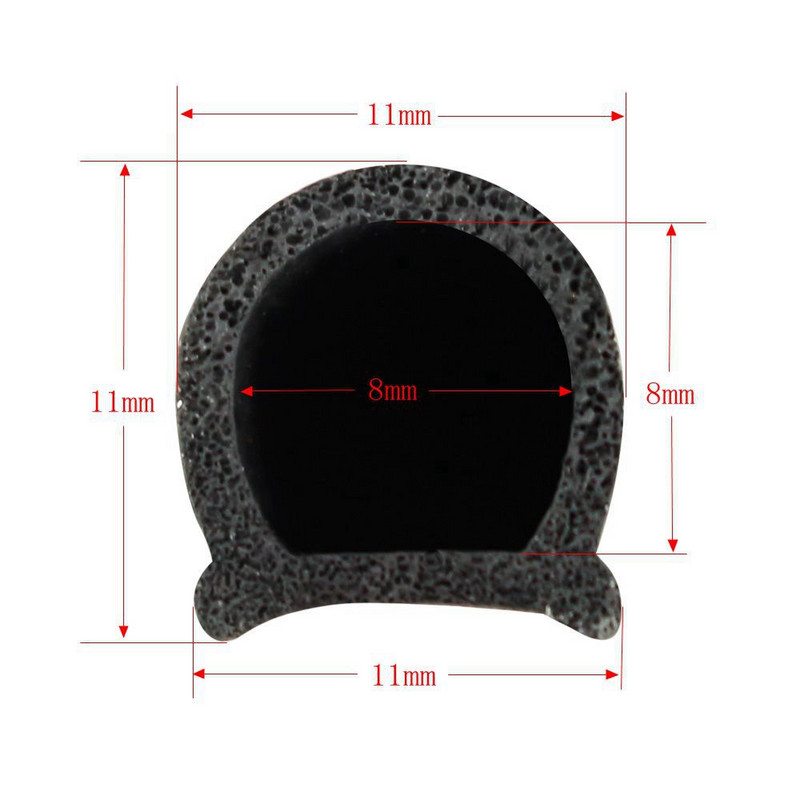 Mažos D automobilio durelių sandarinimo juostos 2 3 4 metrų garso izoliacija automobiliui D formos 3M durelių sandariklis automatiniai guminiai sandarikliai