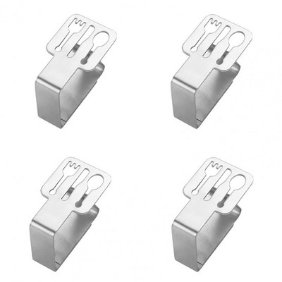 4 τμχ Στιλβωμένες αντισκωριακές Ασφαλείς Διαφορετικά Σχήματα Πυκνωτές θήκες τραπεζομάντιλων Κλιπ στερέωσης τραπεζομάντιλων Οικιακά είδη