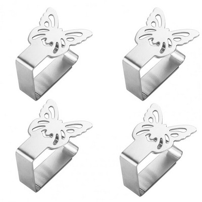 4 τμχ Στιλβωμένες αντισκωριακές Ασφαλείς Διαφορετικά Σχήματα Πυκνωτές θήκες τραπεζομάντιλων Κλιπ στερέωσης τραπεζομάντιλων Οικιακά είδη