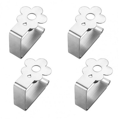 4 τμχ Στιλβωμένες αντισκωριακές Ασφαλείς Διαφορετικά Σχήματα Πυκνωτές θήκες τραπεζομάντιλων Κλιπ στερέωσης τραπεζομάντιλων Οικιακά είδη