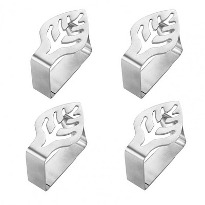 4 τμχ Στιλβωμένες αντισκωριακές Ασφαλείς Διαφορετικά Σχήματα Πυκνωτές θήκες τραπεζομάντιλων Κλιπ στερέωσης τραπεζομάντιλων Οικιακά είδη