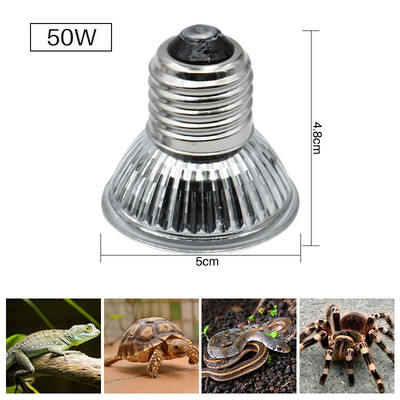 Lampă UVA pentru reptile 25/50/75W Mini broască țestoasă pentru animale de companie Bec cu lumină UV Lampă de încălzire Amfibieni șopârlă șarpe regulator de temperatură