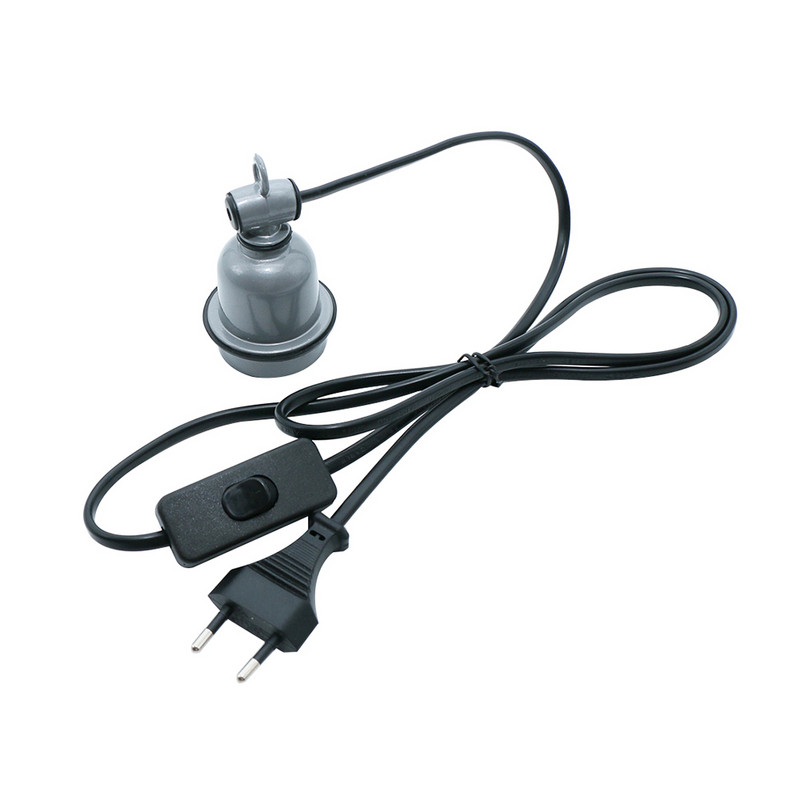 Cablu cablu de alimentare pentru creșterea fermei E27, ceramică pentru reptile, suport pentru lămpi de încălzire, bază, corp de iluminat suspendat, priză, adaptor cu comutator