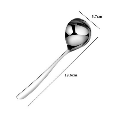 Lingură din oțel inoxidabil 304 Linguriță de supă Linguriță îngroșată de mare capacitate Instrument de gătit de bucătărie Veselă pentru sos bulion sos