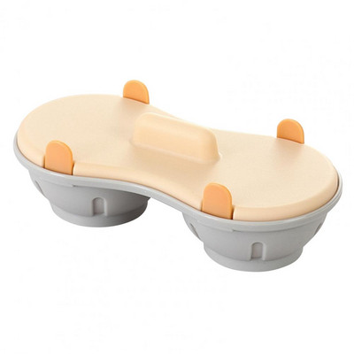 Cuptor cu microunde pentru braconaj dublu de ouă cu capac Coș de scurgere detașabil Rezistent la căldură PP Aragaz ouă poșat Aparat cu abur Gadget de bucătărie