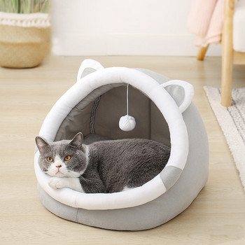 Сладко котешко легло Pet House Kitten Lounger Cushion Малко куче Палатка Mat Myshable Puppy Basket Cave Mat Soft for Cats House Bed Supplies