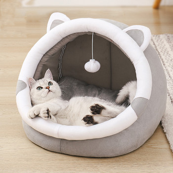 Сладко котешко легло Pet House Kitten Lounger Cushion Малко куче Палатка Mat Myshable Puppy Basket Cave Mat Soft for Cats House Bed Supplies
