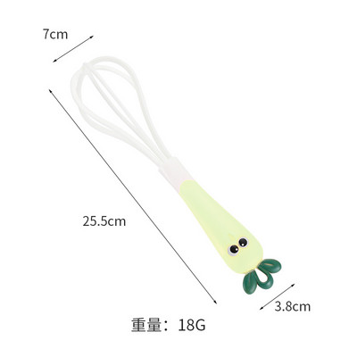 Virtuvinis silikoninis plaktuvas neslystantis mielas ropių kiaušinių plakiklis pieno putų plaktuvas Virtuvės indas virtuvės reikmenys silikoninis kiaušinių plakimo įrankis