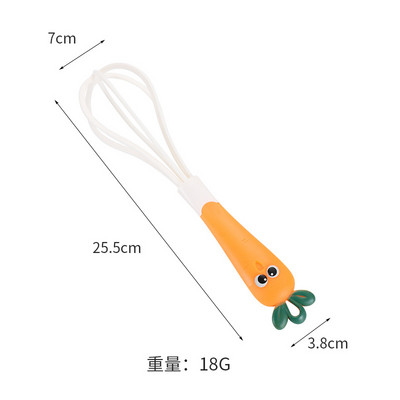 Virtuvinis silikoninis plaktuvas neslystantis mielas ropių kiaušinių plakiklis pieno putų plaktuvas Virtuvės indas virtuvės reikmenys silikoninis kiaušinių plakimo įrankis