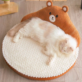 Χαλάκι σε σχήμα αρκουδάκι καναπέ γάτας για μικρό σκυλί, γάτα που πλένεται σε σπήλαιο, μαξιλάρι σπηλαίου, ρείθρο σκύλου, για κουτάβι γατάκι που κοιμάται