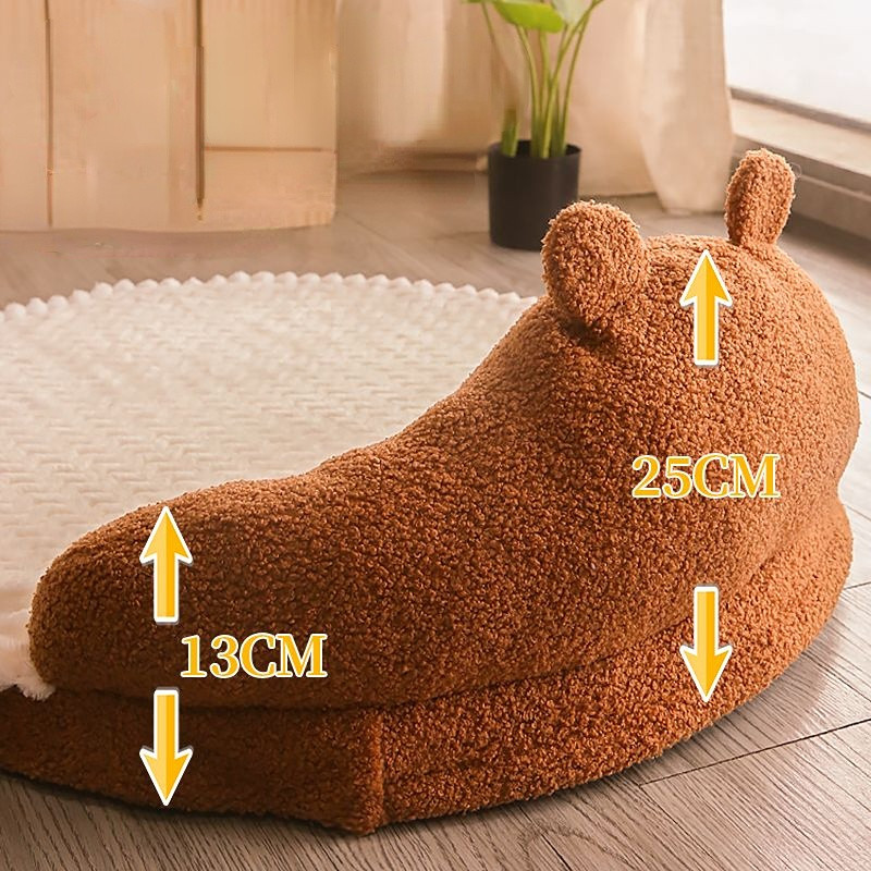 Kačių sofos, meškiuko formos kilimėlis mažam šuniui, plaunamas urvas Katės lizdas šunų veislyno kempinė, skirta šuniuko kačiuko miegojimui artefaktas