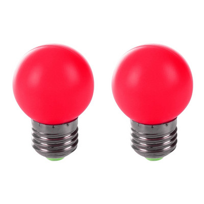 2X E27 LED Light Warm Red Bulb Plastic Bulb (0.5W Power, Red)