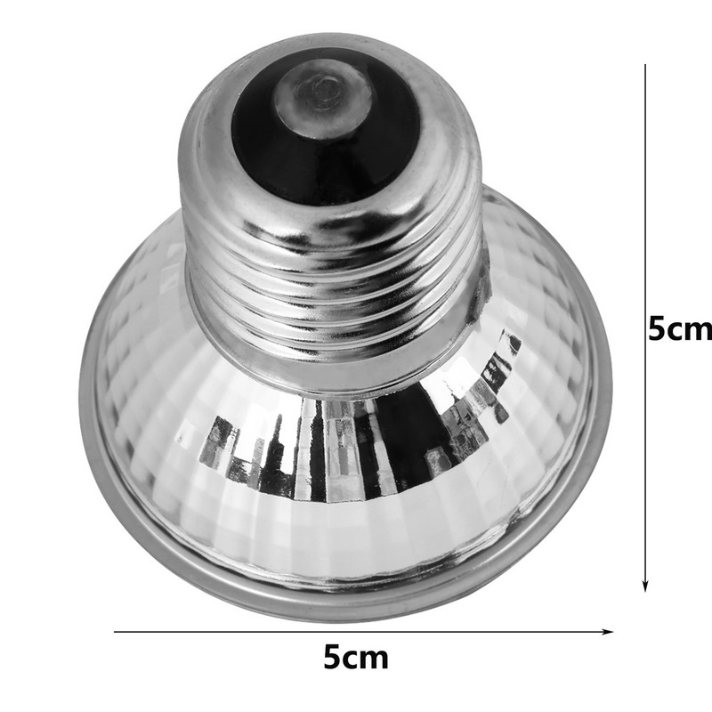 25/50 W rāpuļu siltuma lampas halogēna spuldze regulējamai zosskakla akvārija tvertnei UVA+UVB sildlampām bruņurupuču ķirzakas terārijam