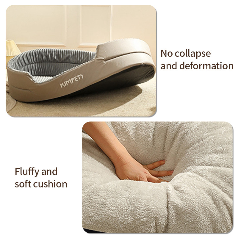 Πύκνωση κρεβατιού γάτας Αφαιρούμενα κατοικίδια Φωλιά τετράγωνο βελούδινο καναπέ ρείθρων Καλάθια για γάτες Μαξιλάρι χαλάκι για γάτες Home Προμήθειες κρεβατιού για γάτες Kattenmand