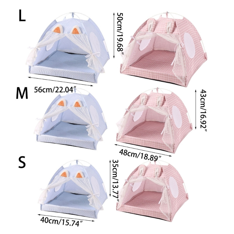 Lemmikloomade telkvoodi väikestele koertele ja kassidele Poolkinnine korterelamu suvekoobas kahepoolse padjaga kutsikate maja libisemiskindla disainiga Dropshipping