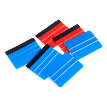 1 τεμ. Μπλε Κόκκινο Κίτρινο Squeegee Felt Edge Scraper Αυτοκόλλητα Αυτοκινήτου Vinyl Wrapping & Tint Tools Pro Plastic Soft Wrapping Spatula Tool