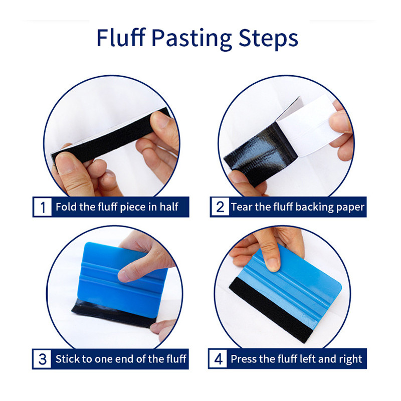 1 vnt Mėlynos raudonos geltonos valytuvo veltinio briaunos grandiklis Automobilių lipdukai Vinilo vyniojimo ir atspalvio įrankiai Pro plastiko minkšto vyniojimo mentelės įrankis