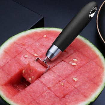 304 Ανοξείδωτο ατσάλι Melon Cube Cutter Εργαλείο κοπής καρπούζι Ασφαλές φορητό φορητό κύβος φρούτων Gadgets κουζίνας για κάμπινγκ μπάρμπεκιου
