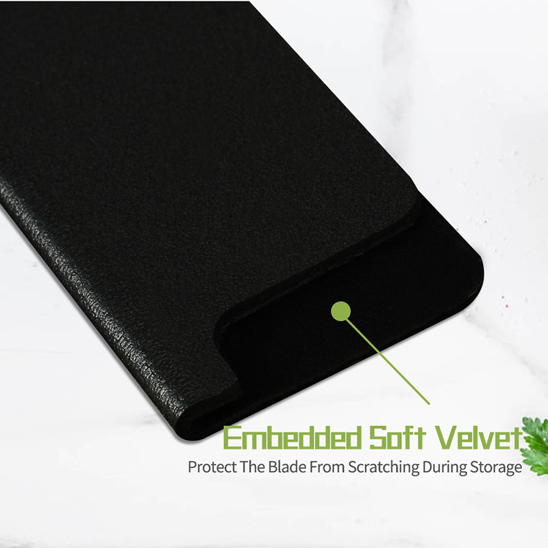 ABS aksominis peilio ašmenų apsauginis dangtelis krašto apsaugos dėklas juodas įvairių dydžių plastikinis virėjas peilių dangteliai virtuvės peilio apvalkalo įrankis