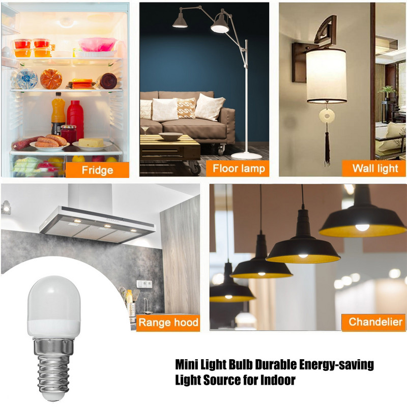 Mini bec LED E14 2W 220V Bec T22 durabil cu economie de energie Indicator alb alb cald Lampă cu economisire a energiei calificat