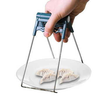Щипка за изгаряне Иновативен щипка за котлони от неръждаема стомана Нехлъзгащи се щипки за държане на чиния за купа за гореща храна Преносима щипка за захващане
