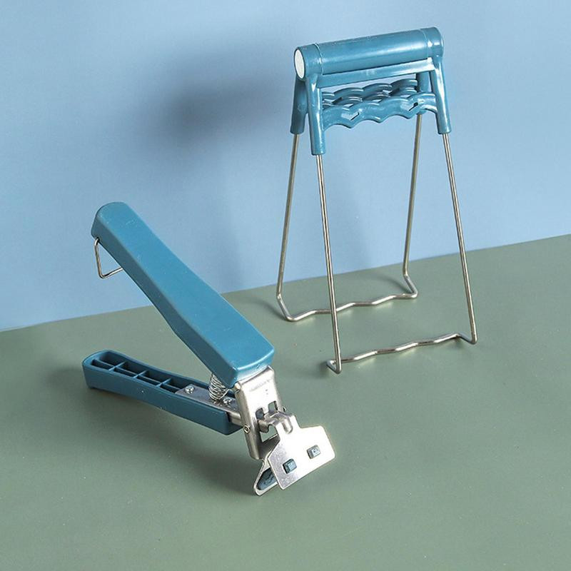 Põletusklamber Uuenduslik roostevabast terasest keeduplaadi haarats libisemisvastased klambrid kuuma toidu kaussi plaadi kaasaskantav haaratsiklamber