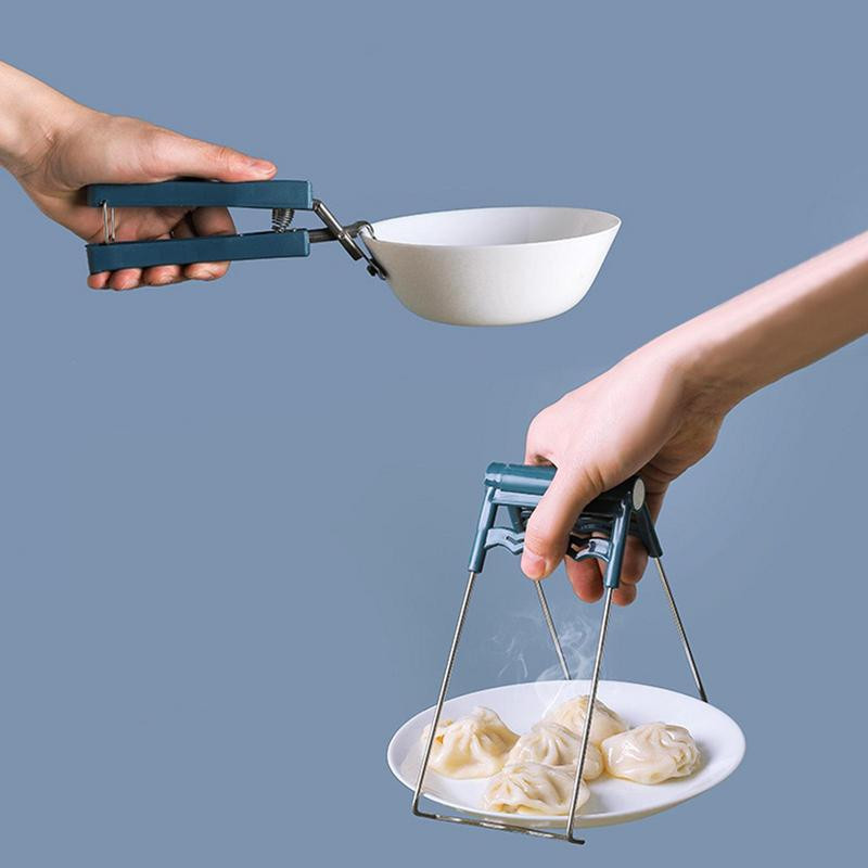 Põletusklamber Uuenduslik roostevabast terasest keeduplaadi haarats libisemisvastased klambrid kuuma toidu kaussi plaadi kaasaskantav haaratsiklamber