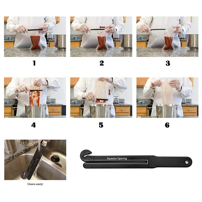 Στίφτης τσάντας τροφίμων Κόφτης τσάντας φαγητού Ανοιξιάτικος κόφτης σακουλών με λεπίδα από ανοξείδωτο χάλυβα για επαγγελματικές κουζίνες