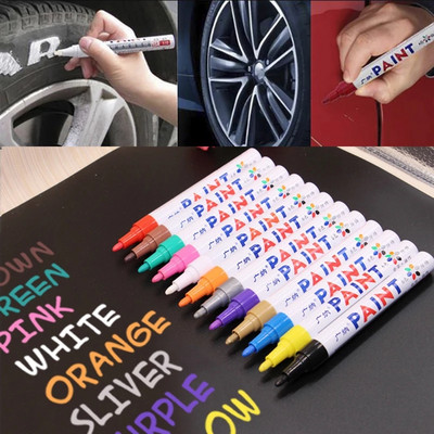 Autokauba markerid pliiats veekindel kummist püsivärv parandus kriimustused autorehvi turvise keskkonnasäästlik värvimine grafiti pliiats