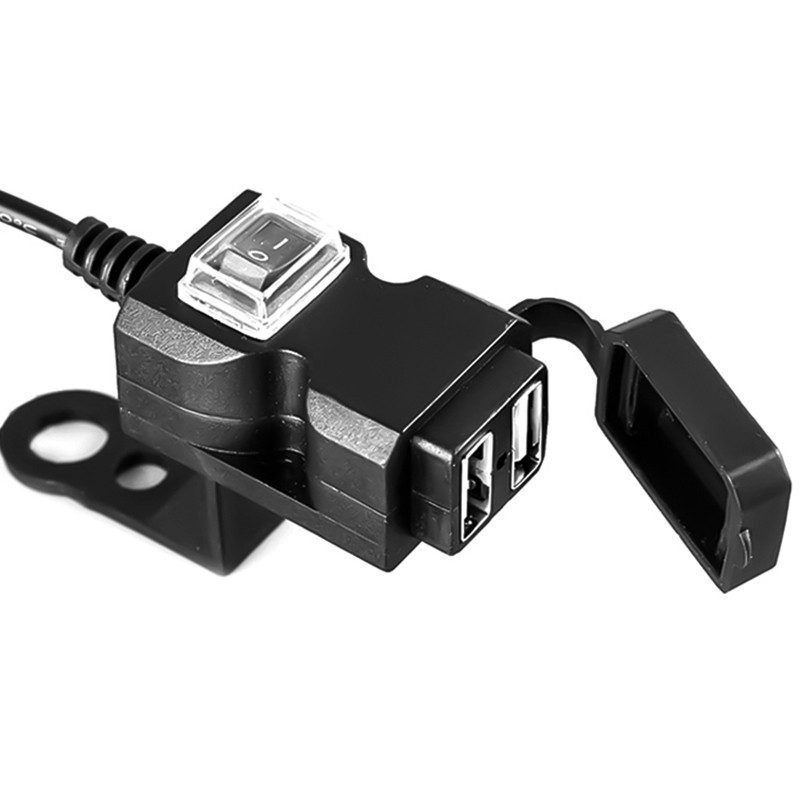 Univerzalni dvostruki USB priključak 12V Vodootporni punjač za upravljač motocikla 5V 1A/2.1A Adapter za napajanje za mobilni telefon