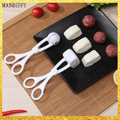 Suport pentru chifteluță, în formă de foarfece, lingură pentru mingea de carne din ABS, lingură pentru minge de carne, non-lipicioasă, pentru orez de calitate alimentară.