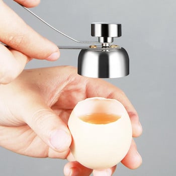 Ανοιχτήρι με διπλή κεφαλή καθρέφτη γυαλίσματος εργονομικής λαβής από ανοξείδωτο χάλυβα βρασμένου αυγού κοπής τσακιστή προμήθειες κουζίνας