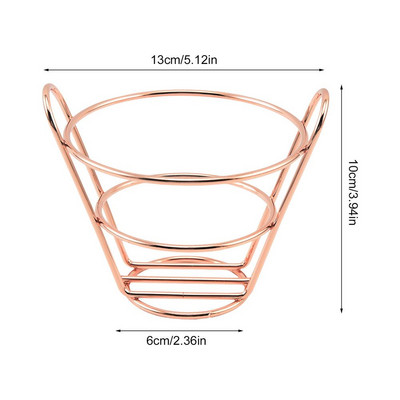 Prantsuse praehoidik, roostevabast terasest vastupidav koonus nagu praekorv friikartulite hoidik Suurepärane praetoit Restorani laua serveerimisvarustus