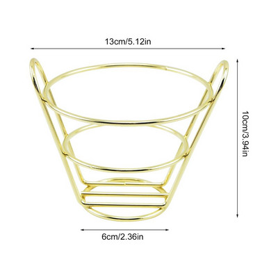 Prantsuse praehoidik, roostevabast terasest vastupidav koonus nagu praekorv friikartulite hoidik Suurepärane praetoit Restorani laua serveerimisvarustus