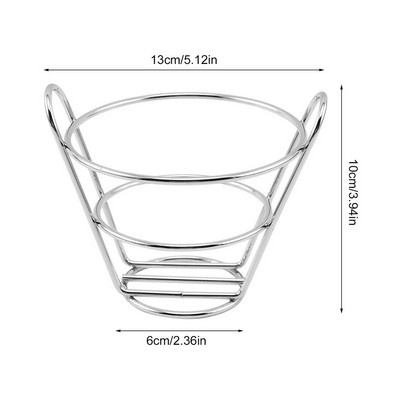 Prantsuse praehoidik, roostevabast terasest vastupidav koonus nagu praekorv friikartulite hoidik Suurepärane praetoit Restorani laua serveerimisvarustus